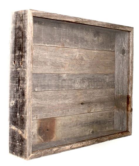 custom rustic wooden box with metal frame|rustic reclaimed wood frames.